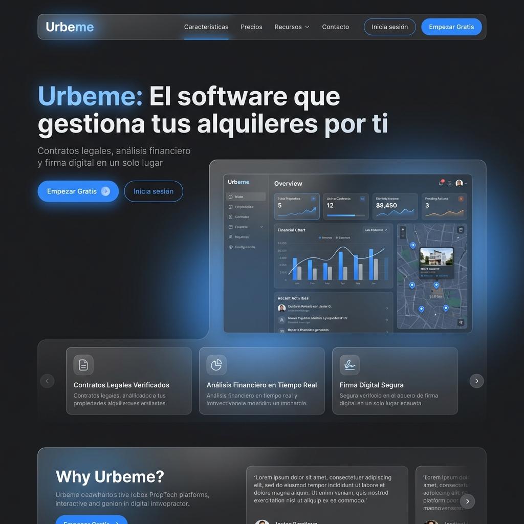 Panel de control de Urbeme - gestión de alquileres para propietarios
